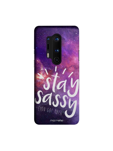 

macmerise Purple & White Stay Sassy OnePlus 8 Pro Back Case