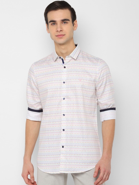 

Allen Solly Sport Men White & Pink Slim Fit Printed Casual Shirt