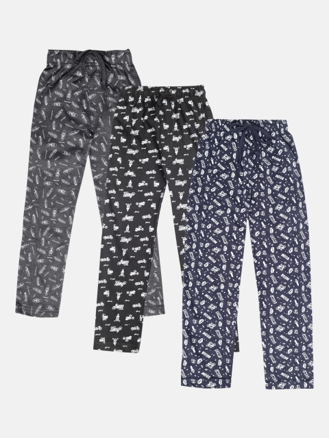 

Urban Dog Boys Pack of 3 Printed Lounge Pants, Grey