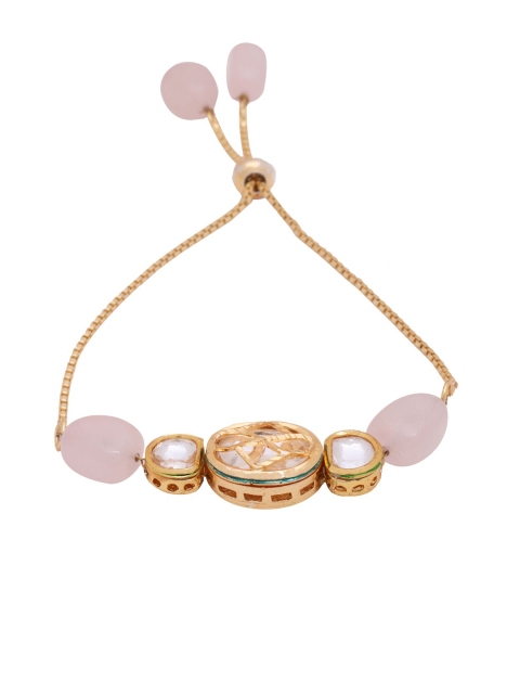 

Shoshaa Pink Gold-Plated Handcrafted Wraparound Bracelet