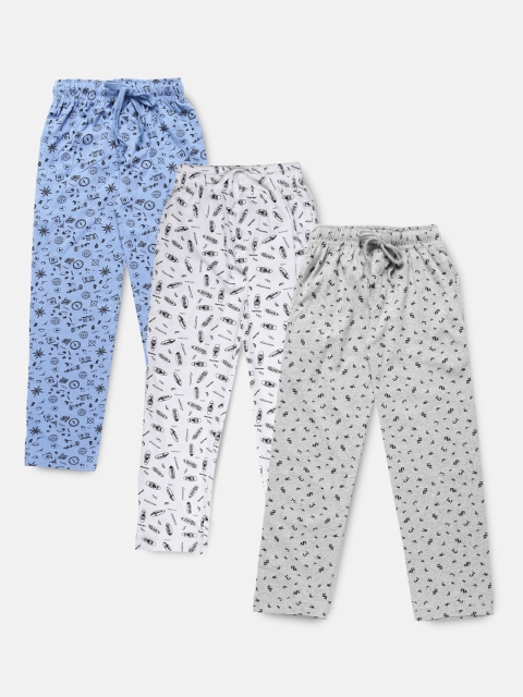 

Urban Dog Boys Pack Of 3 Multicoloured Printed Pyjamas, Grey