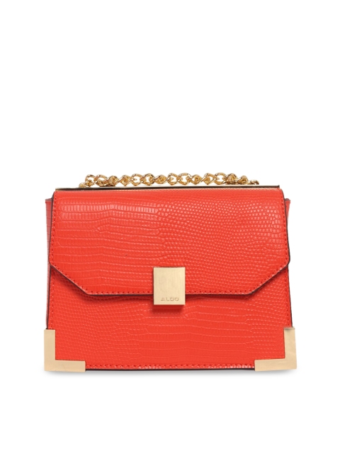 

ALDO Orange Textured Structured Sling Bag