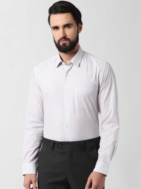 

Peter England Men White Slim Fit Solid Formal Shirt
