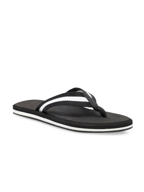 

Call It Spring Men Black & White Striped Thong Flip-Flops
