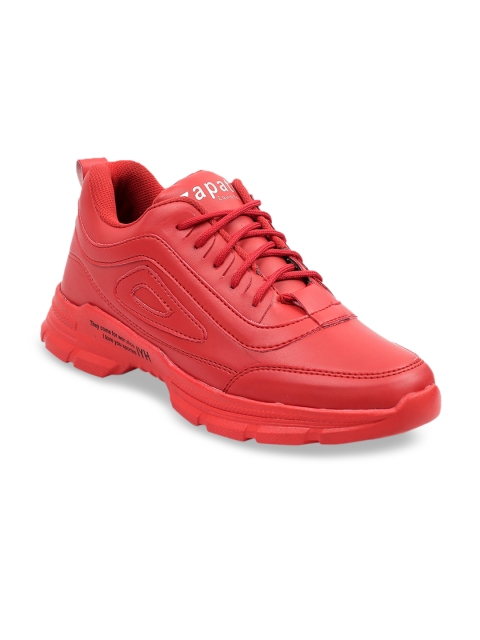 

ZAPATOZ Men Red Solid Sneakers