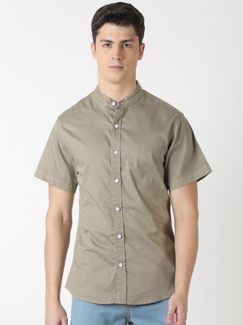 

Blue Saint Men Grey Slim Fit Solid Casual Shirt