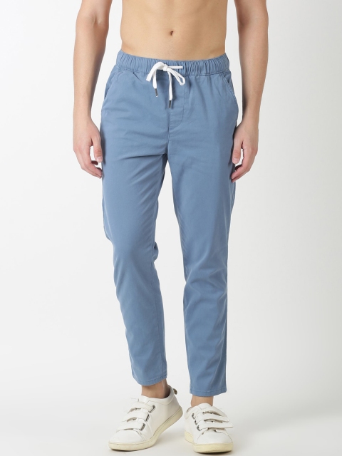 

Blue Saint Men Blue Slim Fit Solid Regular Trousers