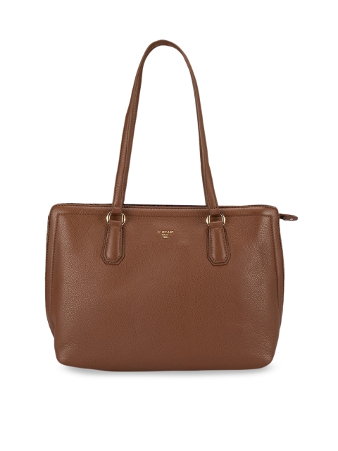 

Da Milano Brown Solid Leather Handheld Bag