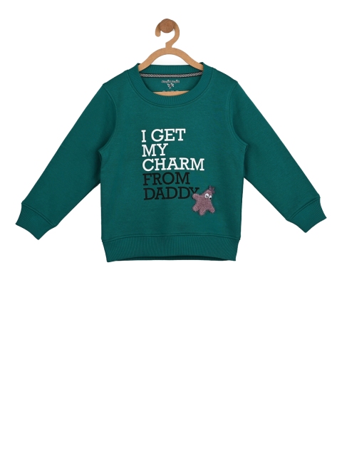 

Stupid Cupid Boys Green Printed Sweatshirt