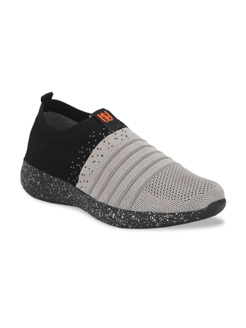 

Walkstyle By El Paso Men Grey & Black Air Series Flyknit Running Shoes