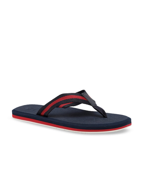 

Call It Spring Men Navy Blue & Red Striped Thong Flip-Flops