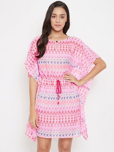 

The Kaftan Company Pink Printed Kaftan Nightdress