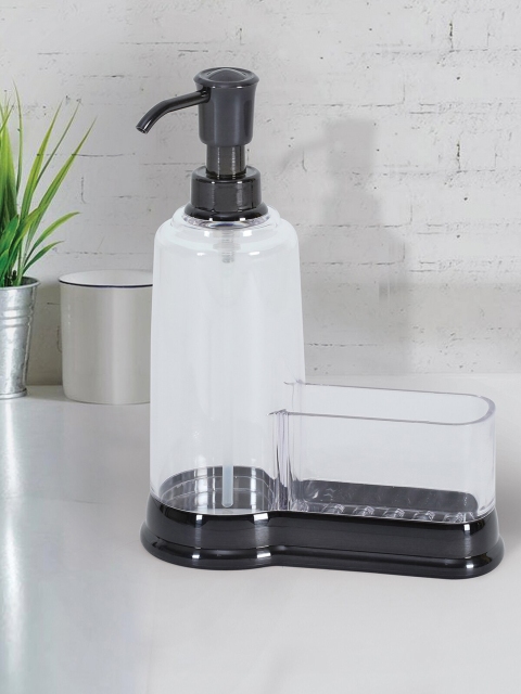 

OBSESSIONS Transparent & Black PVC Vesta Soap Dispenser