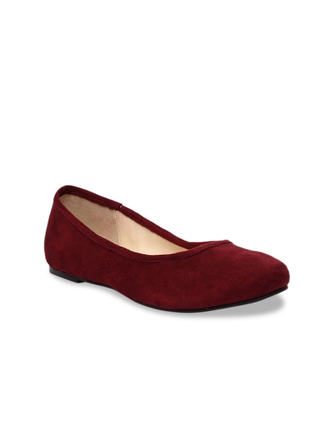 

Woomenia Women Maroon Solid Ballerinas
