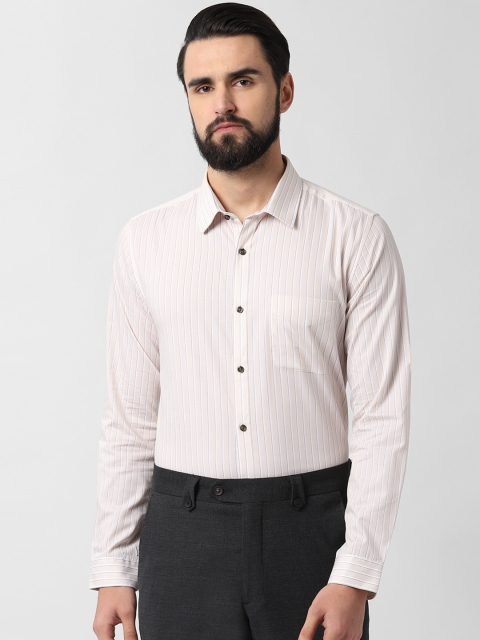 

Peter England Men Beige Slim Fit Printed Formal Shirt