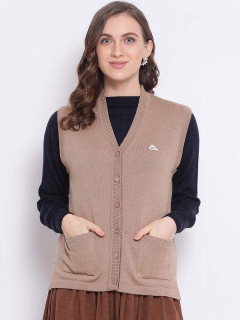 

Monte Carlo Women Beige Solid Cardigan Sweater