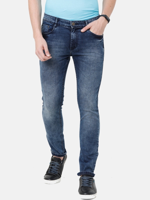 

CINOCCI Men Blue Slim Fit Mid-Rise Clean Look Jeans