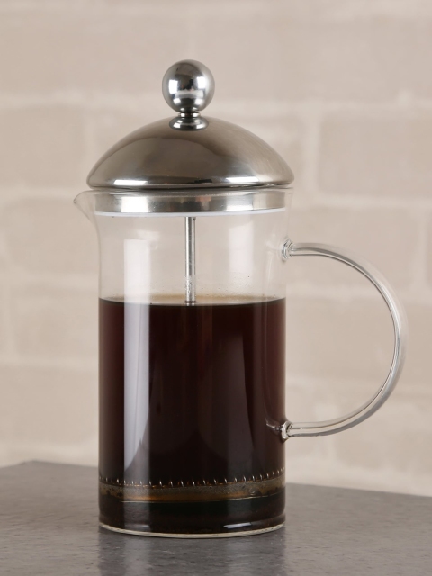 

Bigsmall Transparent & Silver-Toned French Coffee Press