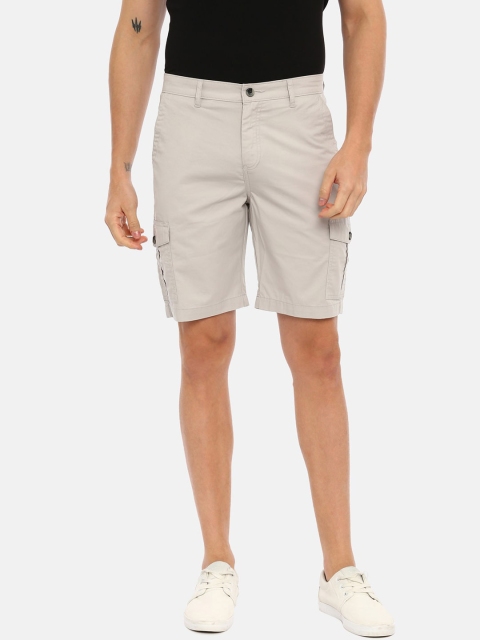 

Classic Polo Men Cream-Coloured Solid Regular Fit Cargo Shorts