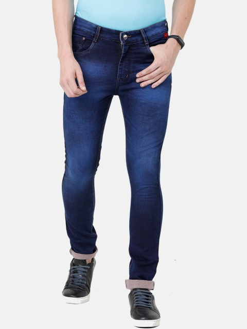 

CINOCCI Men Blue Skinny Fit Mid-Rise Clean Look Jeans