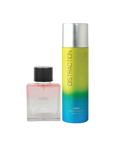 

Ajmal Unisex Neea EDP & Distraction Deodorant 300 ml, Transparent