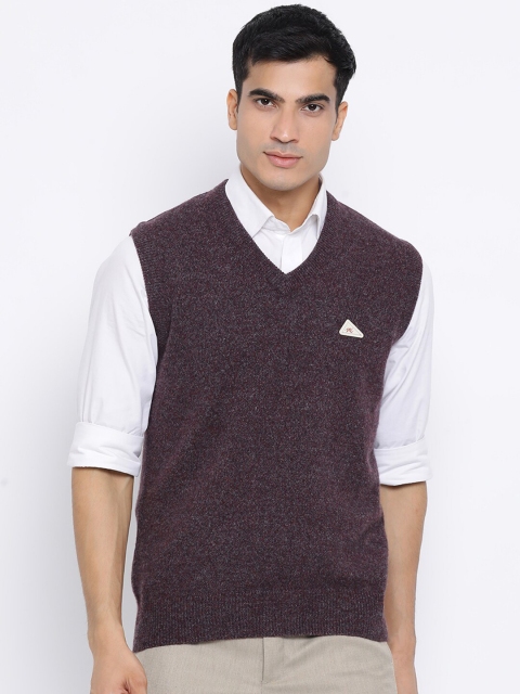 

Monte Carlo Men Purple Solid Pullover Sweater
