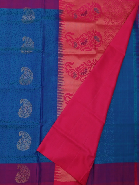 

Pothys Blue Printed Pure Silk Saree