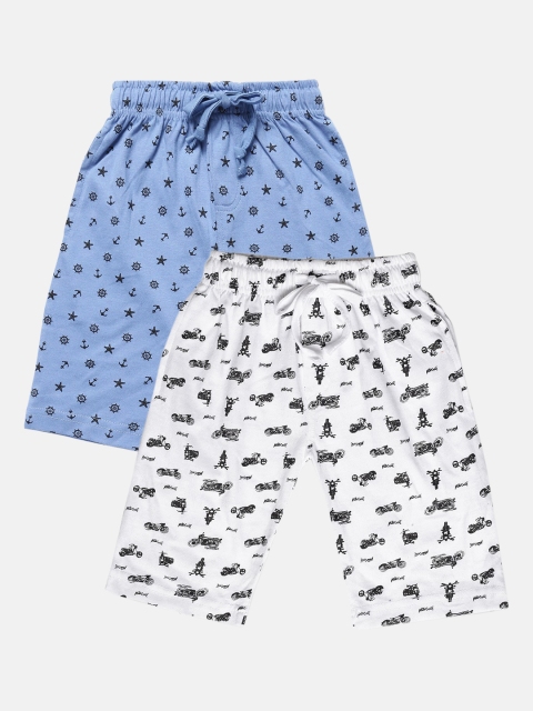 

Urban Dog Boys Pack Of 2 Printed Regular Shorts, White