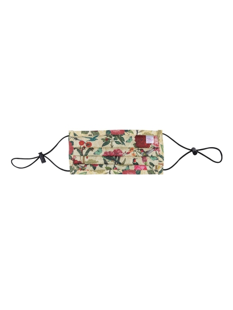 

India Circus by Krsnaa Mehta Adults Beige Printed 3-Layers Cloth Mask