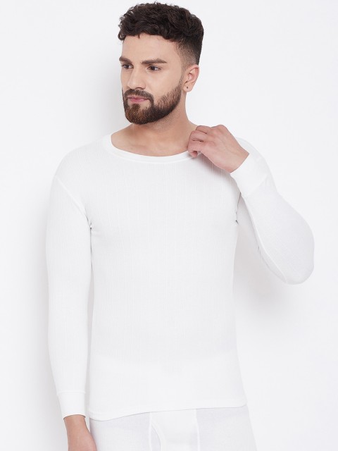 

NEVA Men Off-White Striped Thermal Top