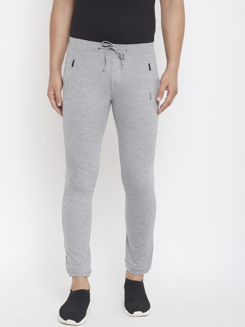 

Okane Men Grey Melange Solid Track Pants