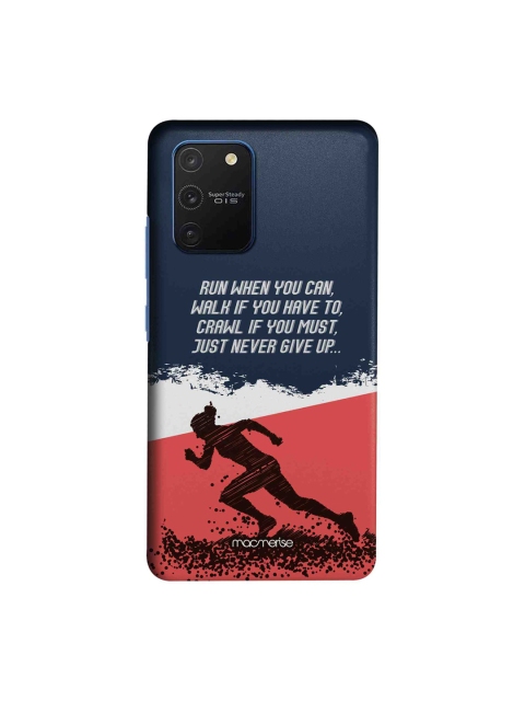 

macmerise Black & White Running Motivation Samsung Galaxy S10 Lite Back Case, Blue