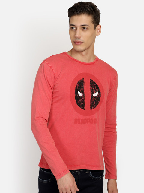 

Free Authority Men Red DeadpoolPrinted Round Neck T-shirt