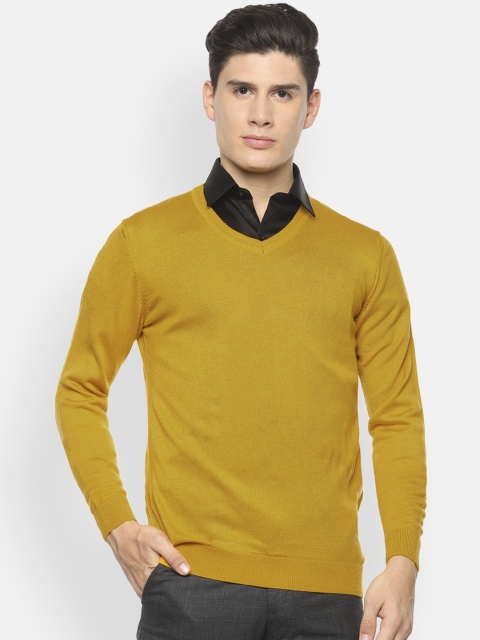 

Van Heusen Men Yellow Solid Pullover Sweater