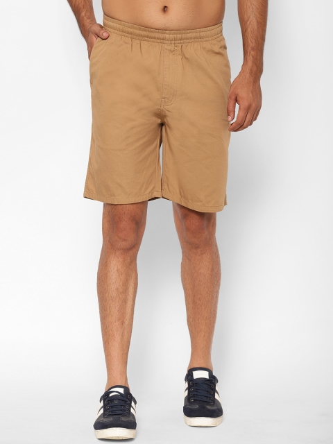 

SAPPER Men Khaki Solid Regular Fit Sports Shorts