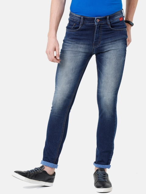 

CINOCCI Men Blue Skinny Fit Mid-Rise Clean Look Jeans