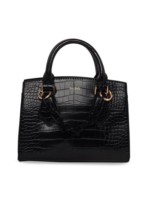 

ALDO Black Textured Handheld Bag