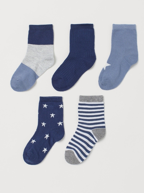 

H&M Kids 5-Pack Socks, Blue