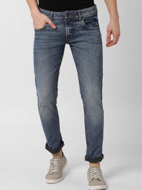 

Peter England Casuals Men Blue Skinny Fit Mid-Rise Clean Look Jeans