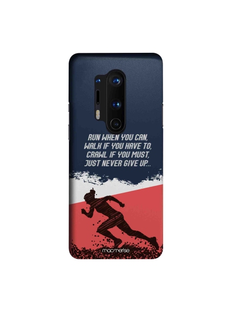 

macmerise Black & White Running Motivation OnePlus 8 Pro Back Case, Blue