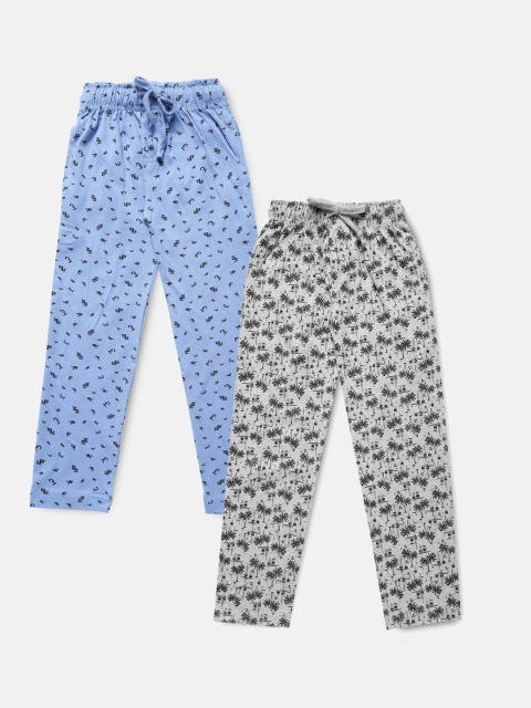 

Urban Dog Boys Pack of 2 Printed Lounge Pants, Navy blue