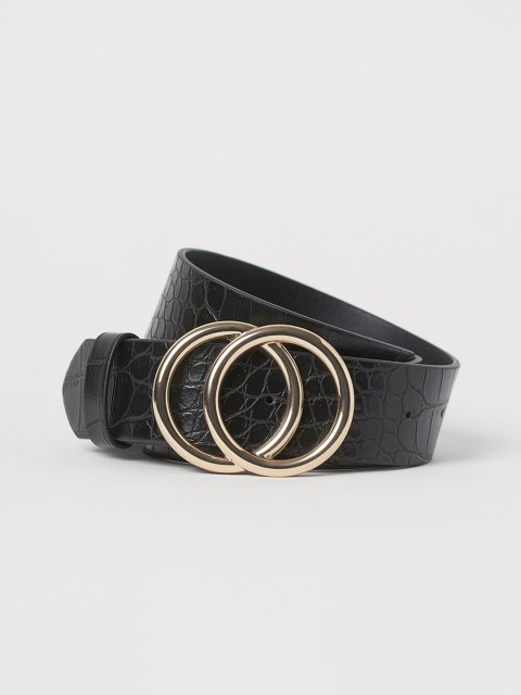 

H&M Women Black Solid Wide Belt