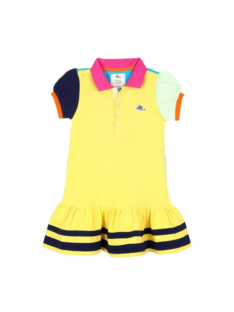 

Cherry Crumble Girls Multicoloured Colourblocked Drop-Waist Dress, Multi