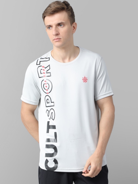 

Cultsport Men Grey Printed Round Neck T-shirt