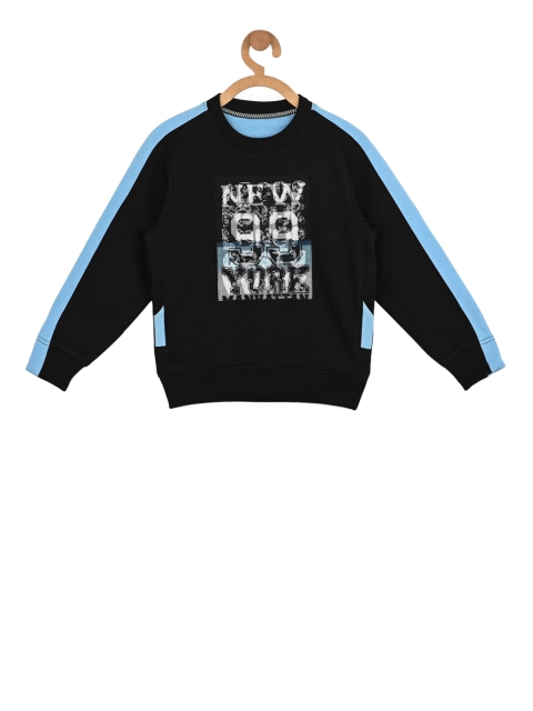 

Stupid Cupid Boys Black Printed Sweatshirt