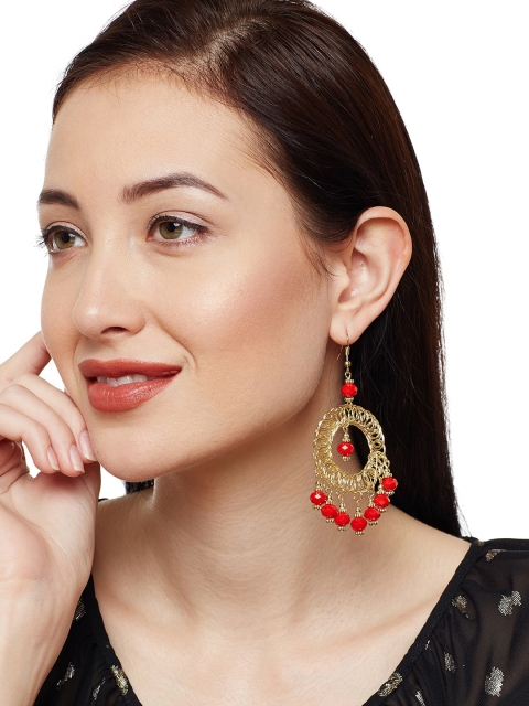 

ZeroKaata Gold-Toned Circular Hoop Earrings