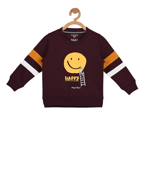

Stupid Cupid Boys Burgundy Printed Sweatshirt