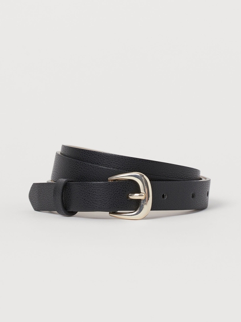 

H&M Women Black Solid Narrow Belt