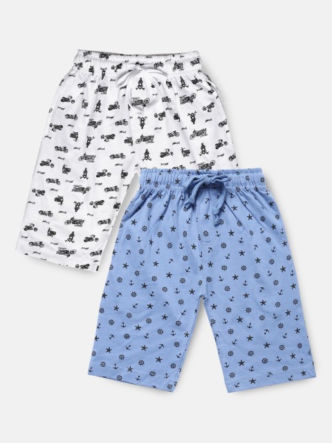 

Urban Dog Boys Pack Of 2 Printed Regular Shorts, White