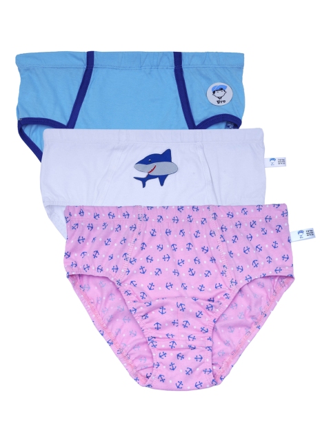 

DChica Boys Pack Of 3 Ocean & Sea Theme Basic Briefs DCUNSE6284/4-5, Pink